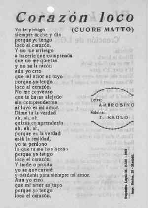 Corazón loco (CUORE MATTO)