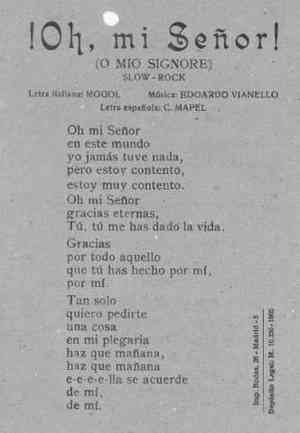 ¡Oh, mi Señor! (O MÍO SIGNORE) SLOW-ROCK