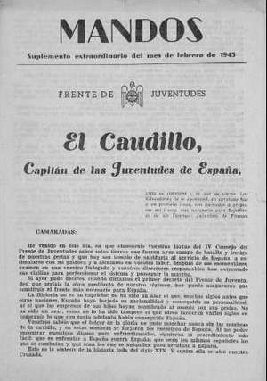 MANDOS suplemento extraordinario del mes de Febrero de 1945
