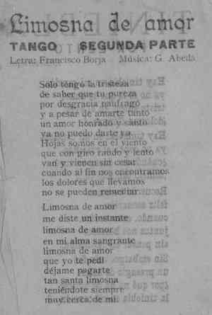 Limosna de amor TANGO SEGUNDA PARTE