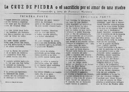 La CRUZ DE PIEDRA o el sacrificio por el amor de una madre