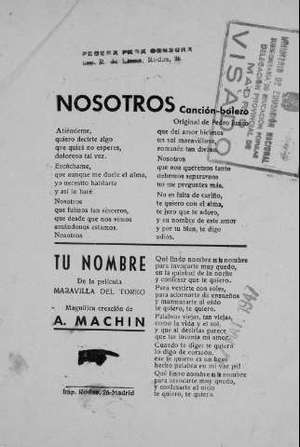 NOSOTROS Canción-Bolero
