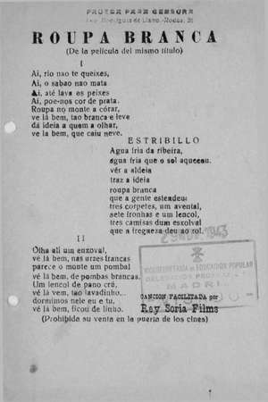 ROUPA BRANCA (De la película del mismo título)