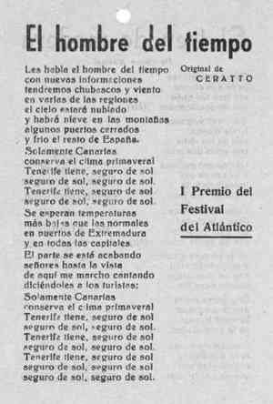 El hombre del tiempo I premio del Festival del Atlántico