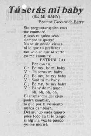 Tú serás mi baby (BE MY BABY)