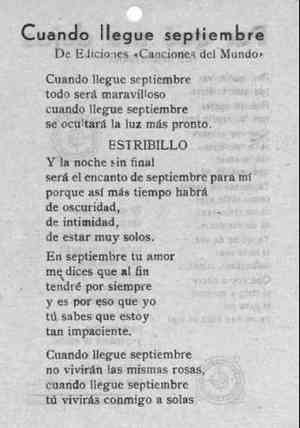 Cuando llegue septiembre