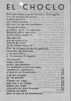 EL CHOCLO