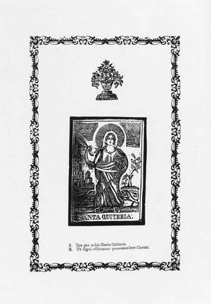 NOVENA DE LA GLORIOSA VIRGEN Y MÁRTIR SANTA QUITERIA que se venera en la Iglesia parroquial de Villalba, Obispado  de Sigüenza y Arciprestadgo de Almazán
