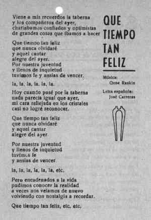 QUE TIEMPO TAN FELIZ