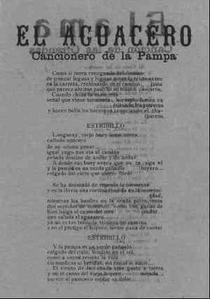 EL AGUACERO Canción de La Pampa