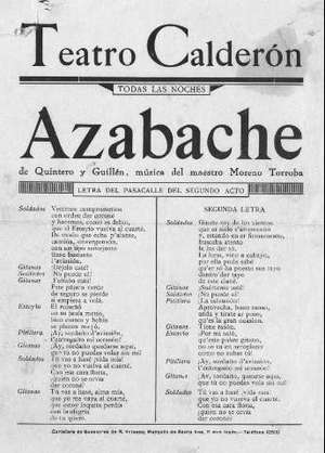 Azabache LETRA DEL PASACALLE DEL SEGUNDO ACTO