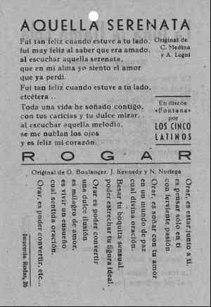 AQUELLA SERENATA