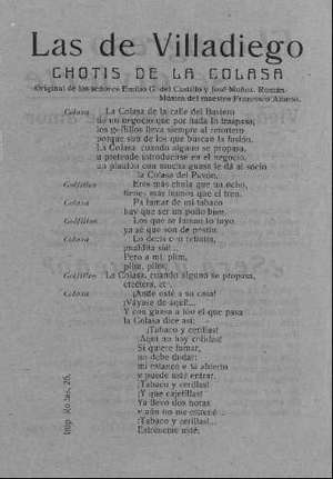Las de Villadiego CHOTIS DE LA COLASA