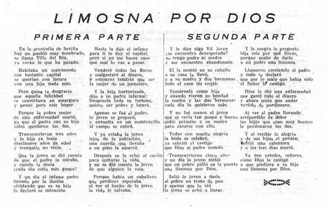LIMOSNA POR DIOS