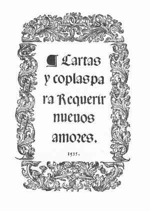 CARTAS Y COPLAS PARA REQUERIR NUEVOS AMORES 1535