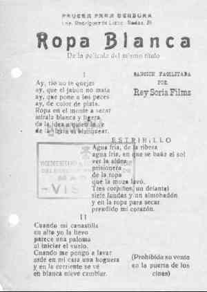 Ropa Blanca De la película del mismo título