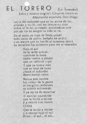 EL TORERO (Le toreador)