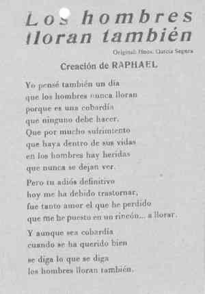 Los hombres lloran también