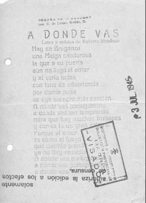 A DONDE VAS