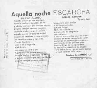 Aquella noche BOLERO-MAMBO