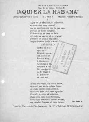 ¡AQUÍ EN LA HABANA! RUMBA