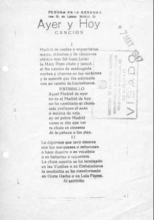 Ayer y Hoy CANCIÓN