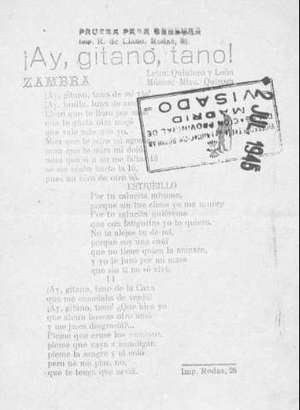 ¡Ay, gitano, tano! ZAMBRA