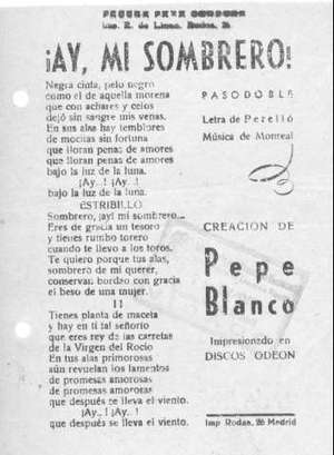 ¡AY, MI SOMBRERO! PASODOBLE