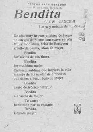 Bendita SLOW-CANCIÓN