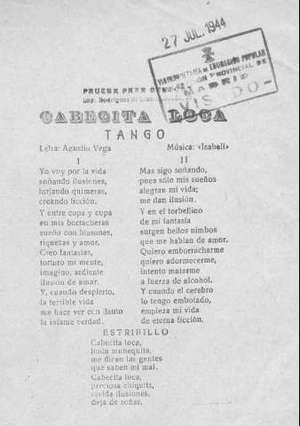 CABECITA LOCA TANGO
