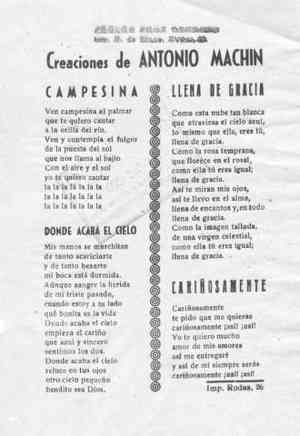 Creaciones de ANTONIO MACHÍN