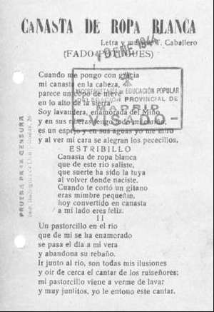 CANASTA DE ROPA BLANCA (FADO PORTUGUÉS)