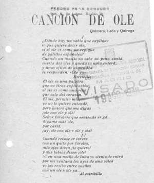 CANCIÓN DE OLE