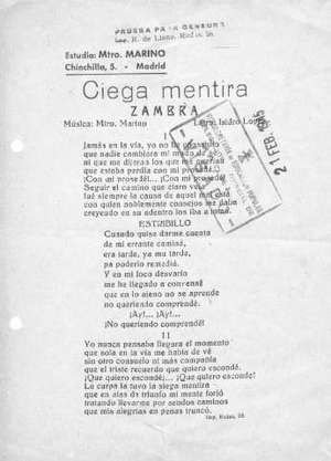 Ciega mentira ZAMBRA
