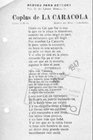 Coplas de LA CARACOLA