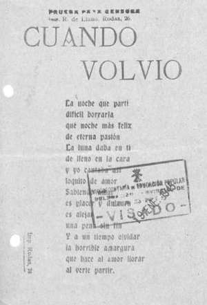 CUANDO VOLVIÓ