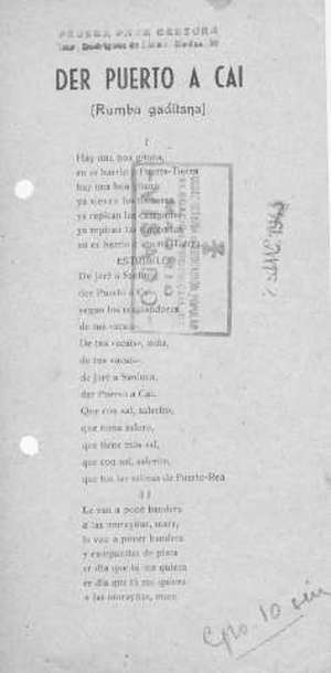 DER PUERTO A CAI (Rumba gaditana)