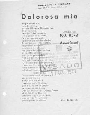 Dolorosa mía