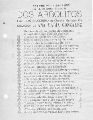 DOS ARBOLITOS CANCIÓN RANCHERA