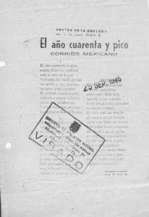 El año cuarenta y pico CORRidO MEXICANO