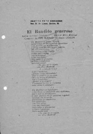El Bandido generoso
