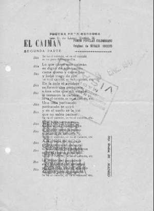 EL CAIMÁN SEGUNDA PARTE PORRO POPULAR COLOMBIANO