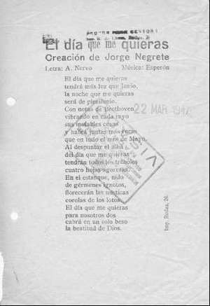 El día que me quieras