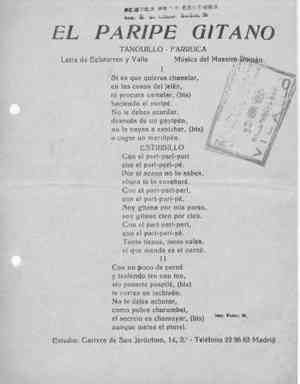 EL PARIPÉ GITANO TANGUILLO-FARRUCA