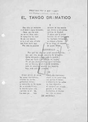 EL TANGO DRAMÁTICO