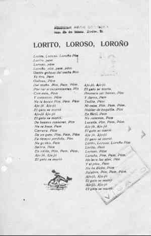 LORITO, LOROSO, LOROÑO