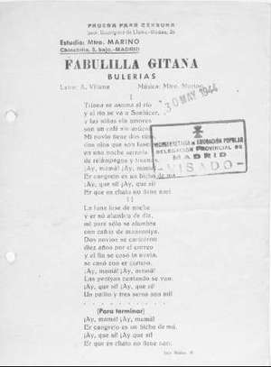 FABULILLA GITANA. BULERÍAS