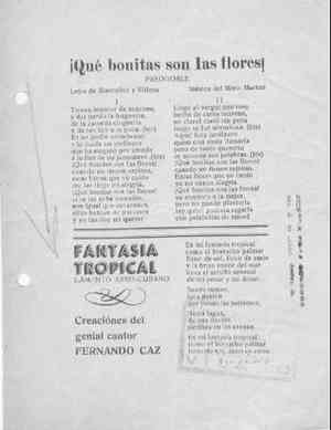 FANTASIA TROPICAL LAMENTO AFRO-CUBANO