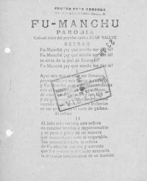 FU-MANCHÚ PARODIA