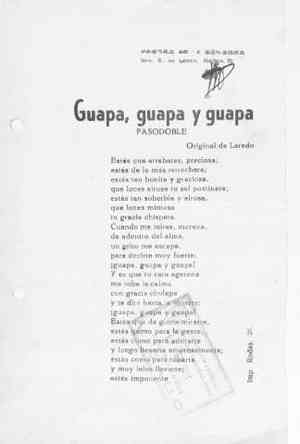 Guapa, guapa y guapa PASODOBLE